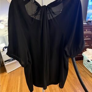 NYDJ Black Blouse with Tie Back